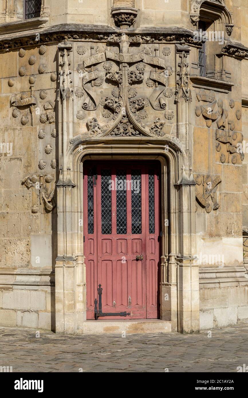 Porta e porta decorate a Parigi Foto Stock