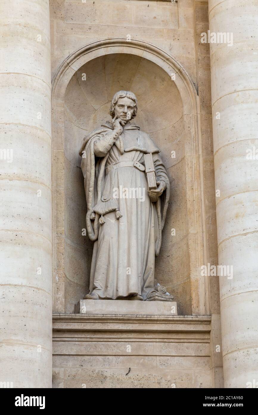 Scultura in marmo classico con libro Foto Stock