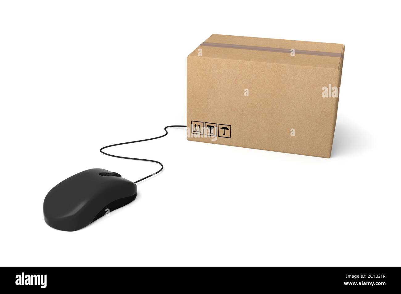 E-commerce mouse shopping online 3D Foto Stock