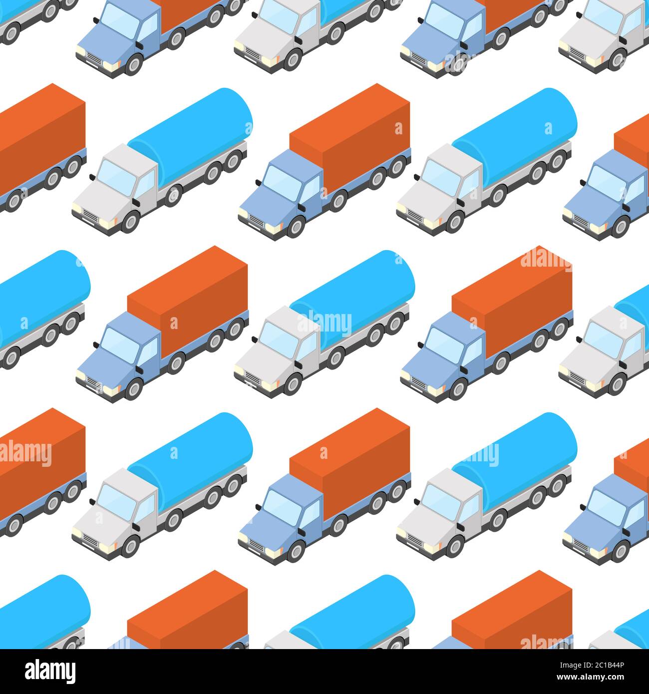 Carrelli colorati. Ripetizione senza giunture Illustrazione Vettoriale