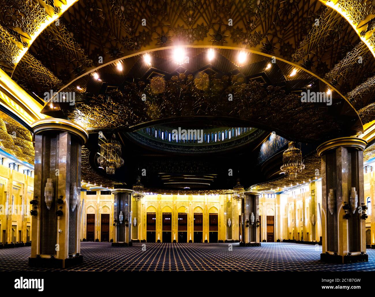 Kuwait Grande Moschea interno, Kuwait-città, Kuwait Foto Stock