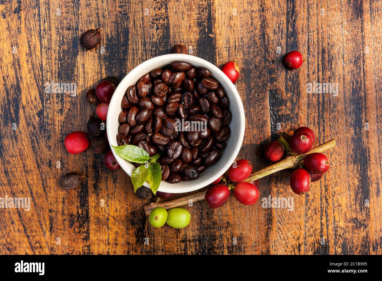 Caffè Fair trade background. Foto Stock