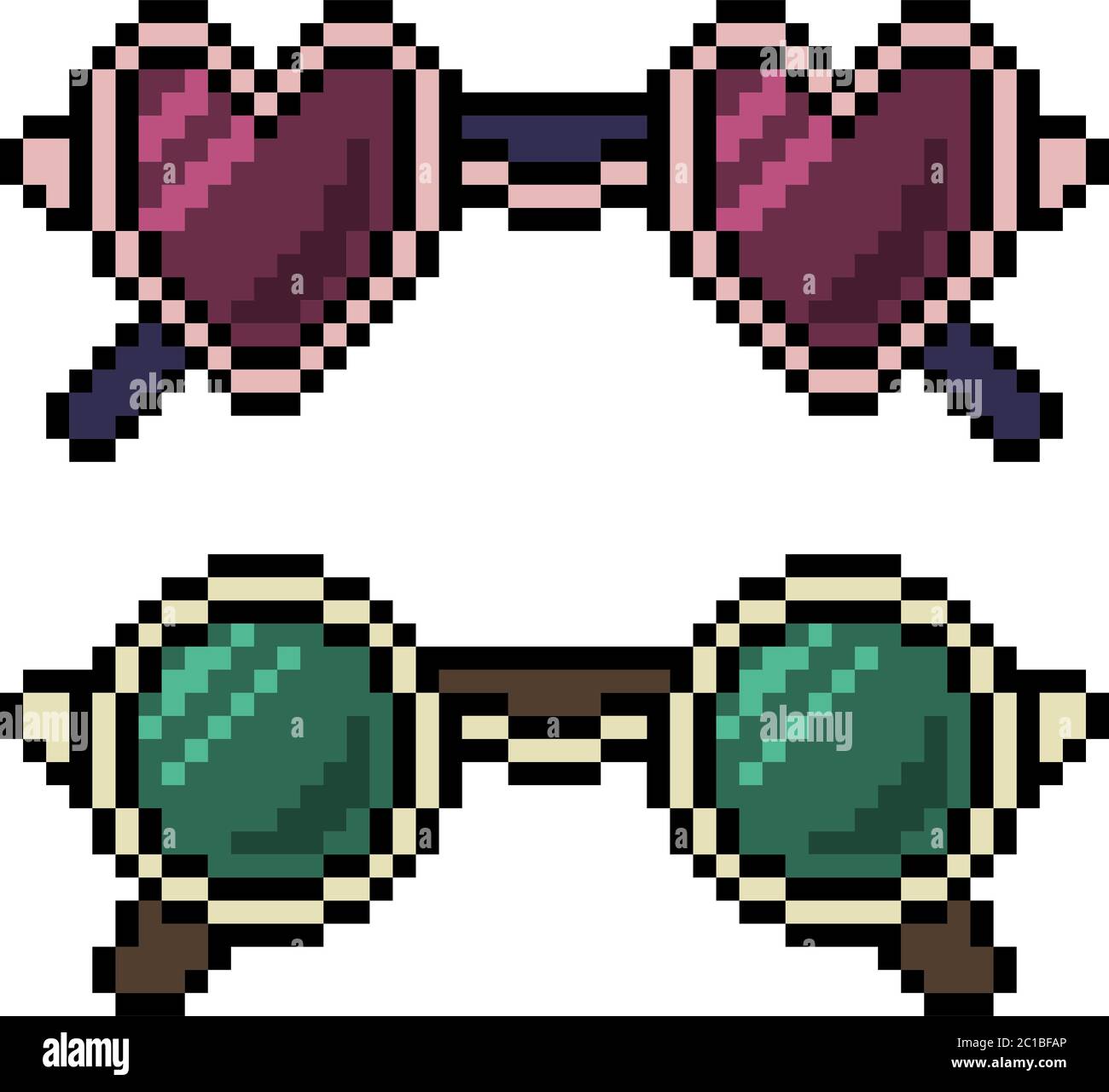 Pixel Occhiali Da Sole Pixel Art Cartone Animato Stile Retrogioco Retroriflette Image177441154