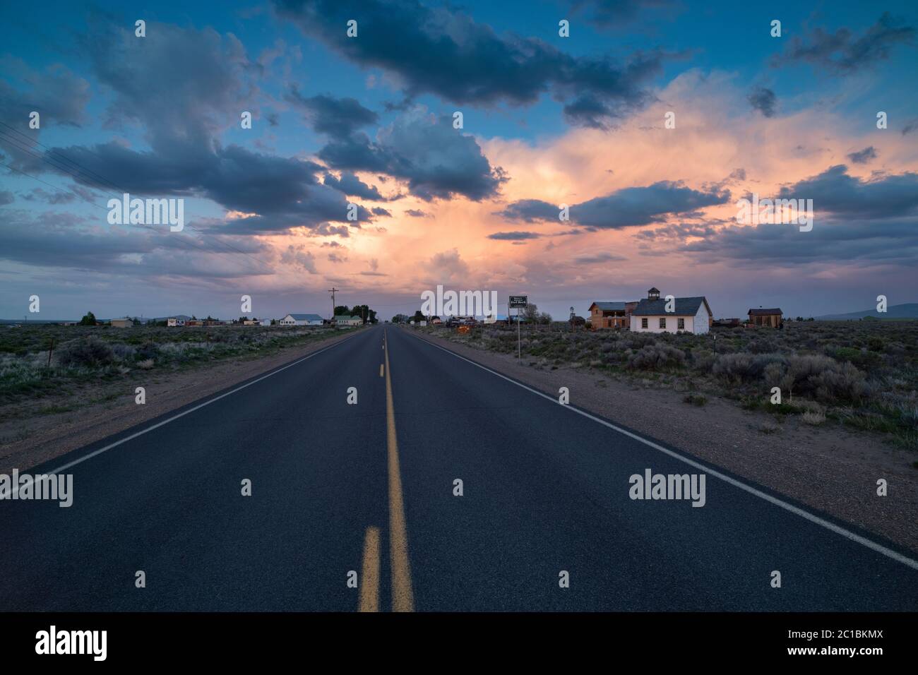 Stati Uniti, Pacifico nord-ovest, Oregon, Oregon centrale, Fort Rock Foto Stock