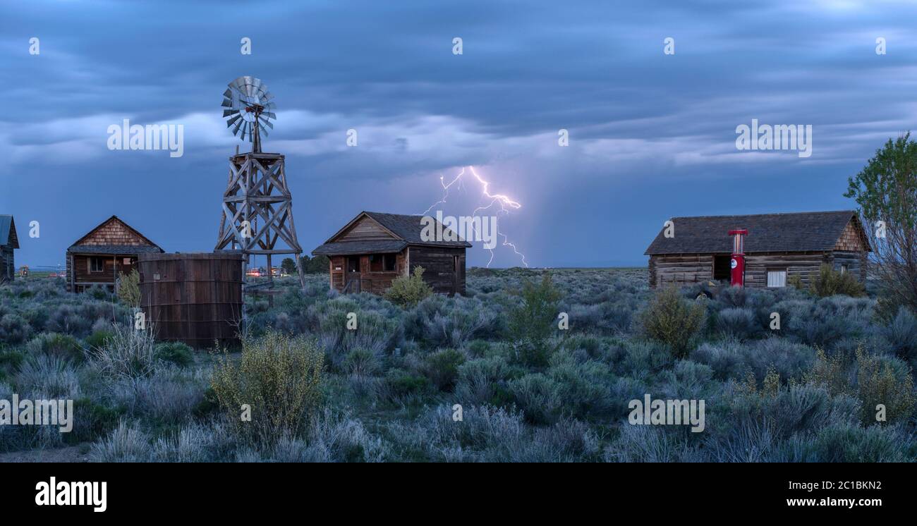 Stati Uniti, Pacifico nord-ovest, Oregon, Oregon centrale, Fort Rock Foto Stock