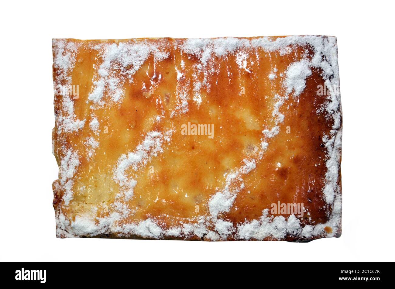 Revani dolce . Dessert turco Revani . Dolcezza tradizionale . Torta di farina gialla sopra . Foto Stock