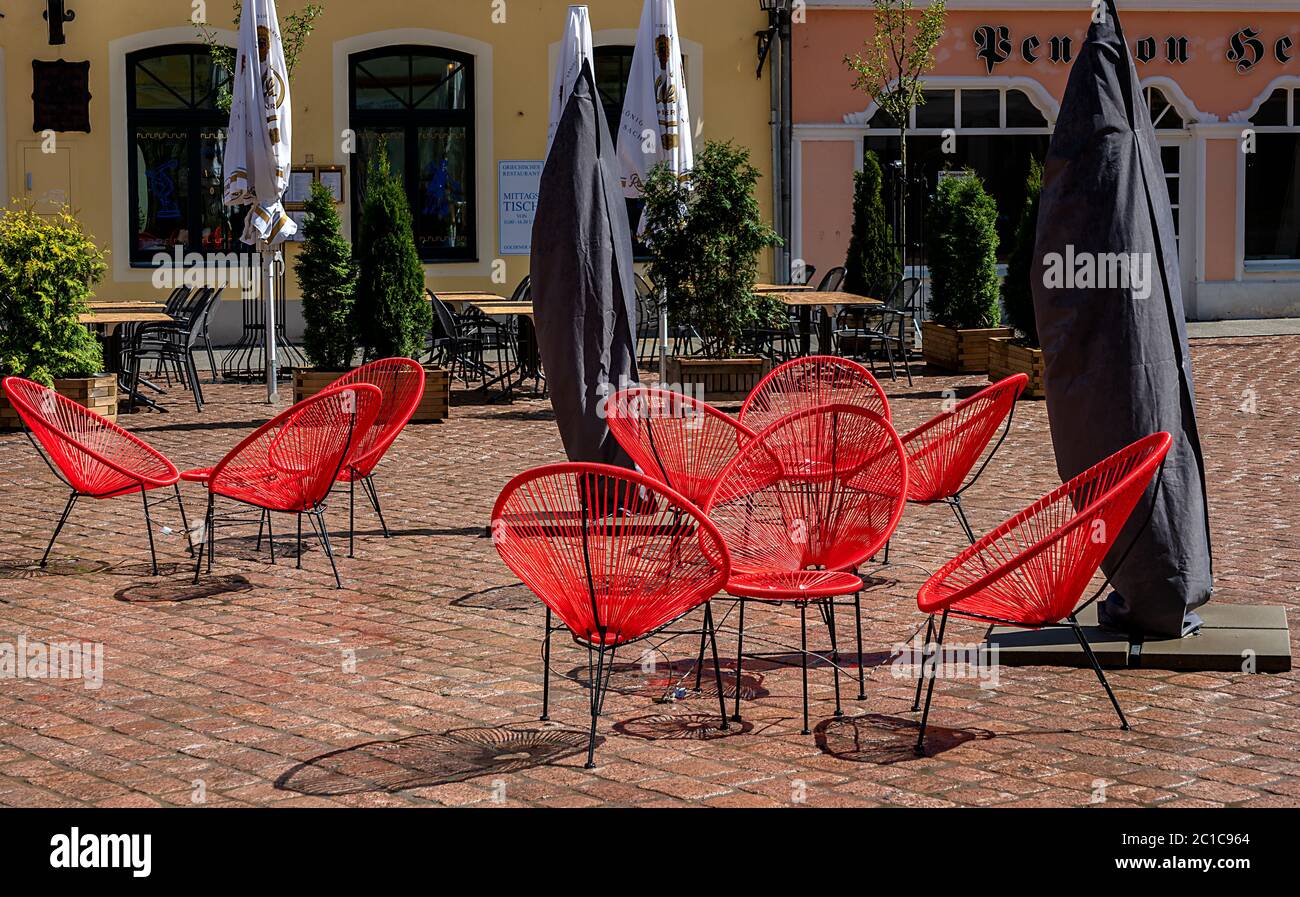 Retro rosso Foto Stock