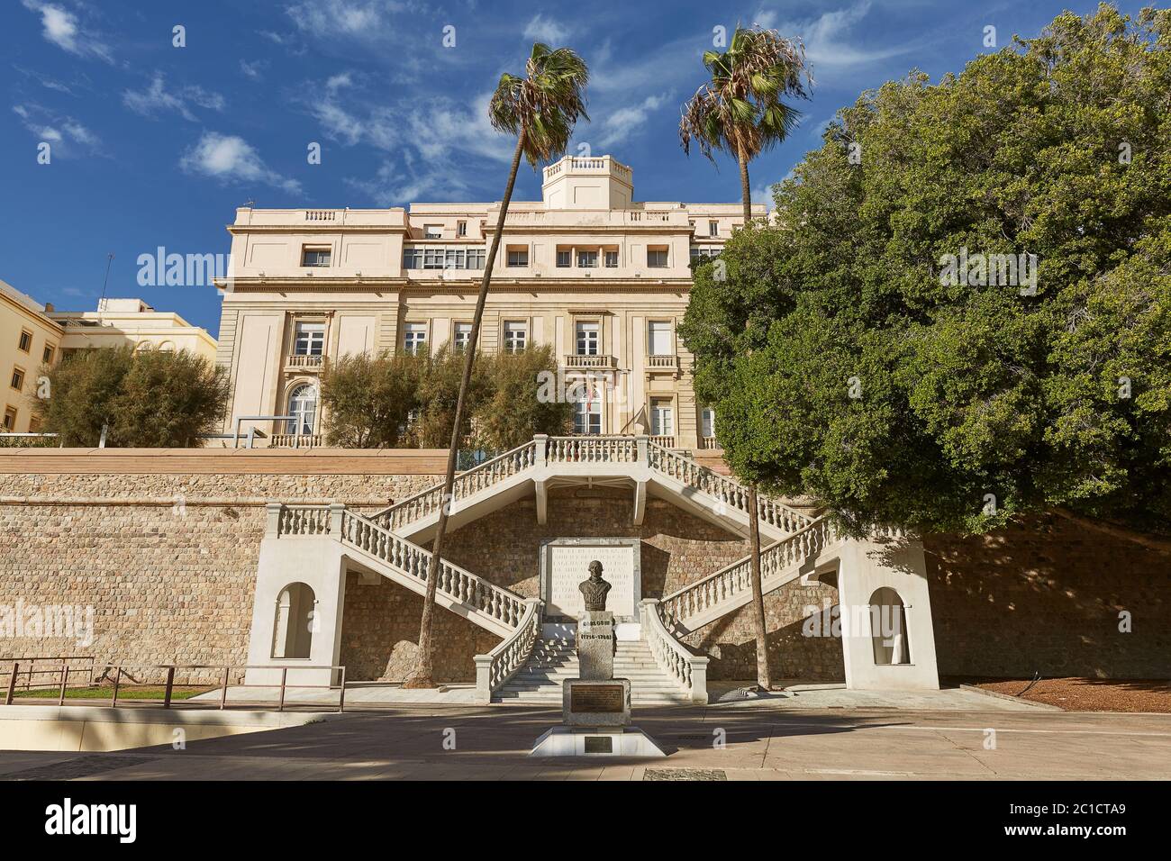 Architettura e scale simmetriche a Cartagena in Spagna Foto Stock