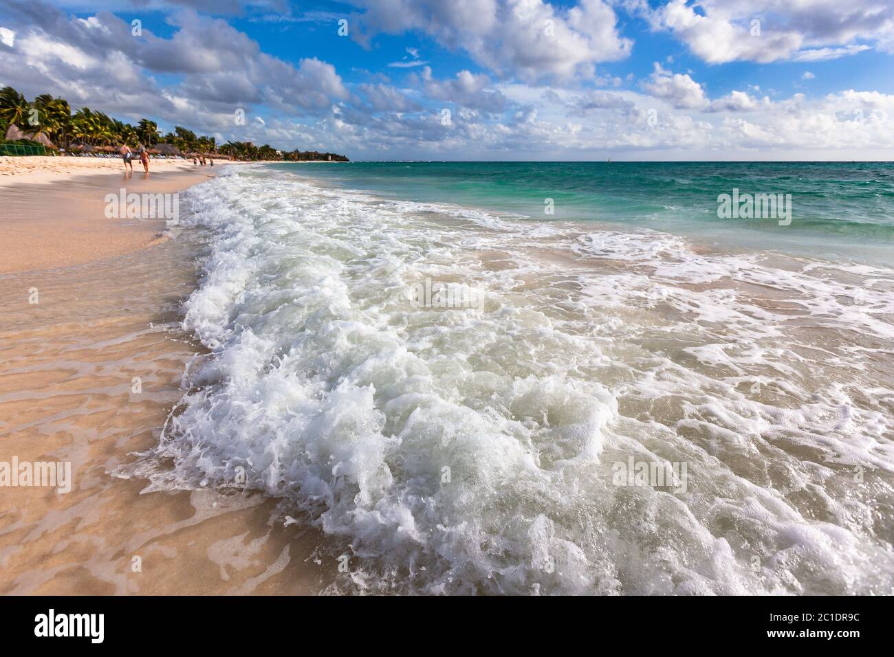 Mar dei Caraibi, Rivera Maya spiaggia Foto Stock