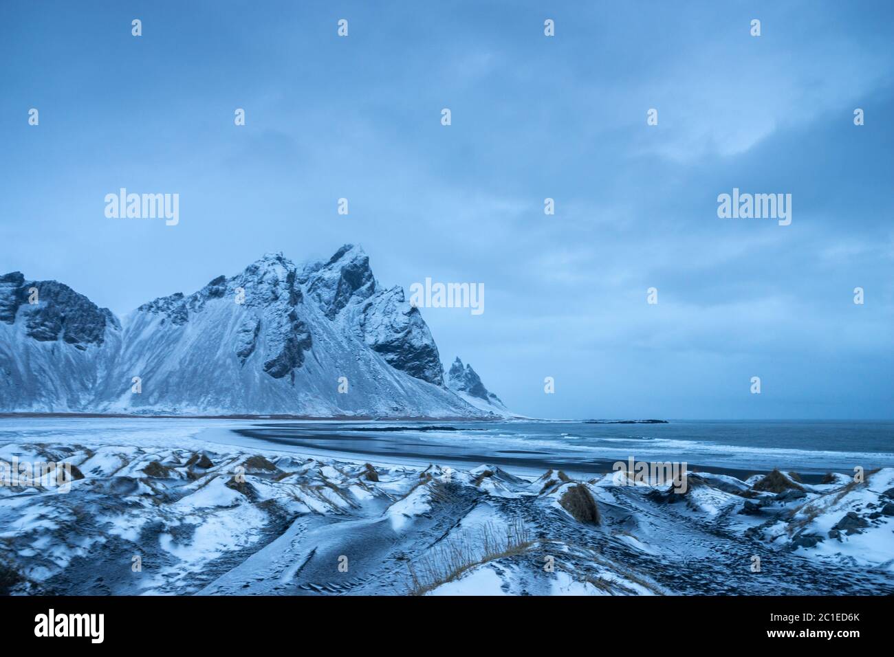 Monti Stokksnes a sud-est Islanda vicino HÃ¶fn Foto Stock