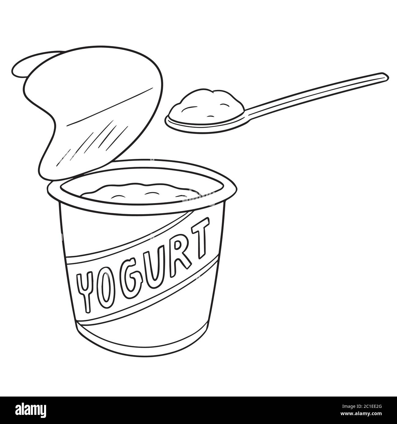 vettore di yogurt Illustrazione Vettoriale