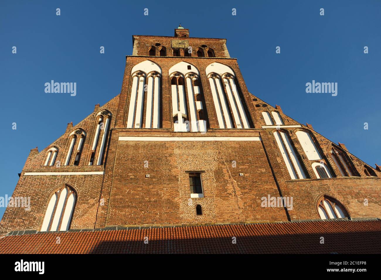 Mattone gotico, Chiesa di Santa Maria Greifswald Foto Stock