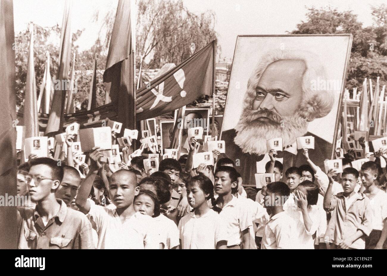 Tempo della rivoluzione culturale cinese. Cina. 1960-1970 la Grande rivoluzione culturale proletaria, fu un movimento sociopolitico in Cina dal 1966 fino a Foto Stock