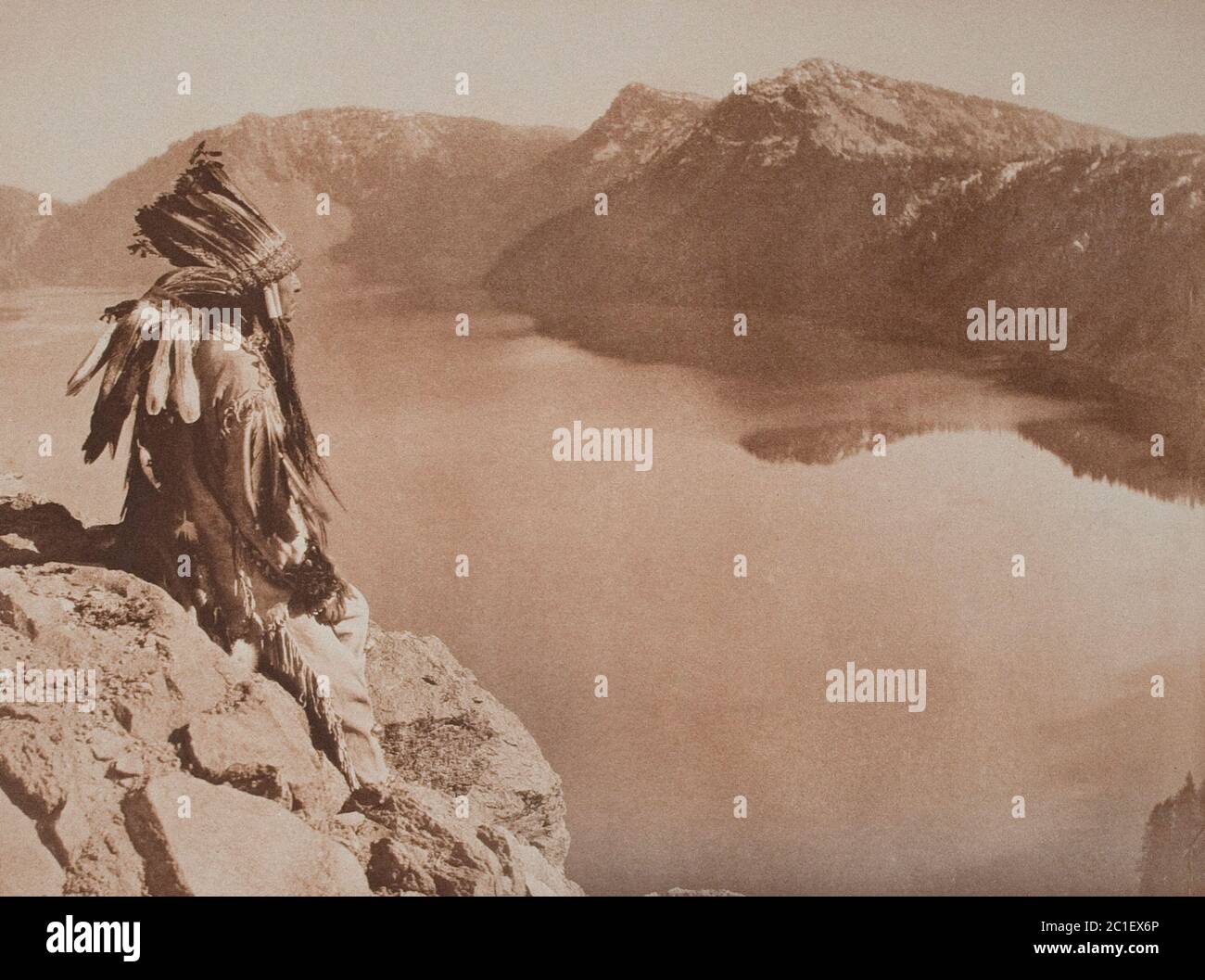 Edward Curtis, Crater Lake, stampato nel 1923 Foto Stock