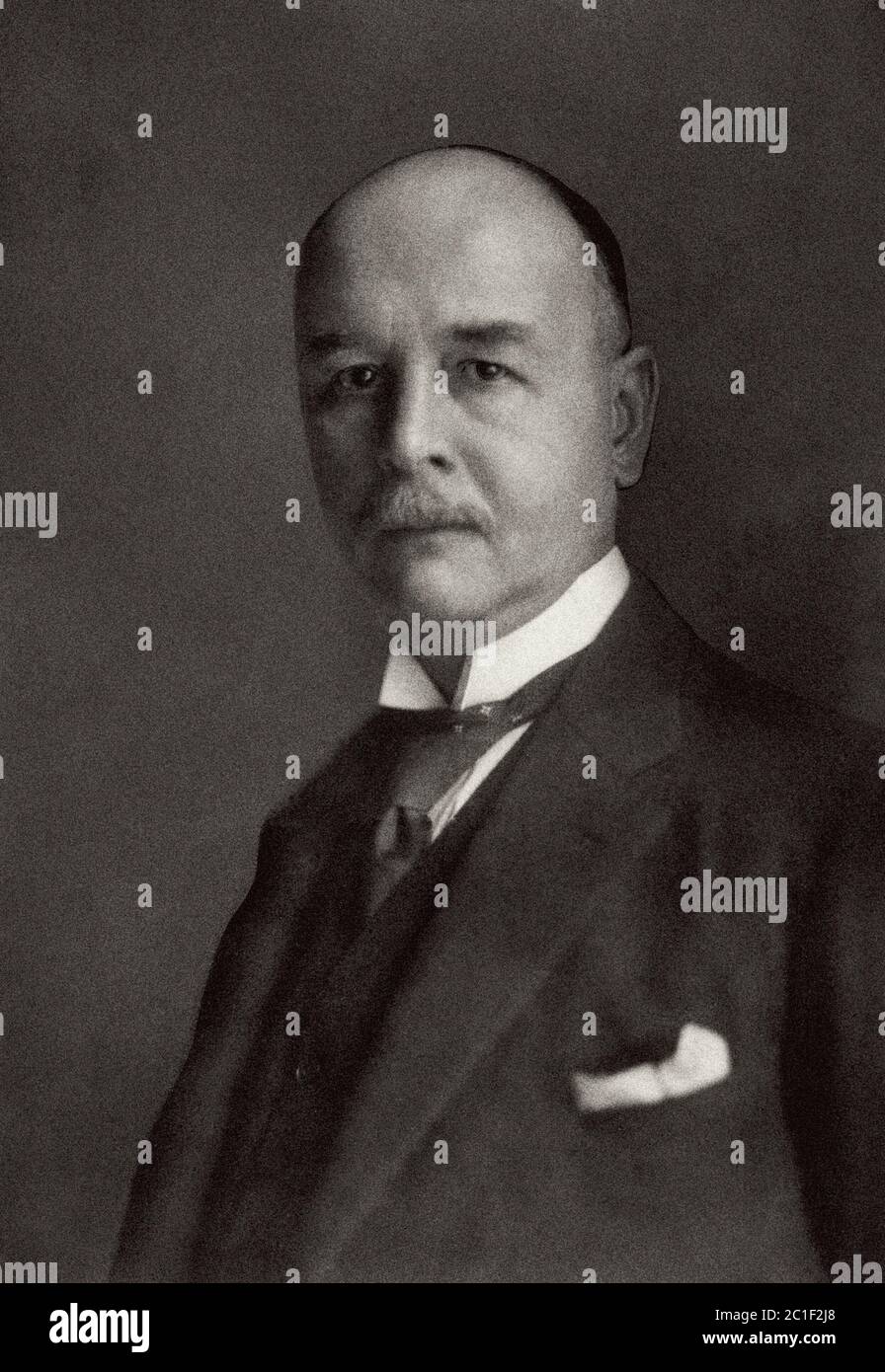 Ritratto del Dr. Rudolf Alfred Zimmermann (1869-1939), sindaco di Rotterdam e successivamente alto commissario della Lega delle Nazioni Foto Stock