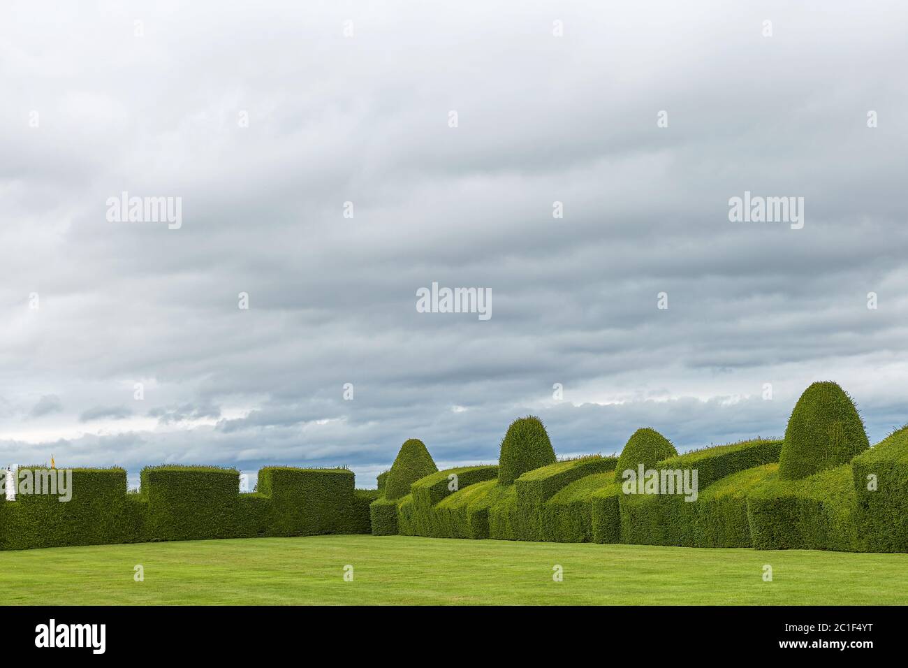 Chirk Castle e il suo giardino, Galles, Inghilterra Foto Stock