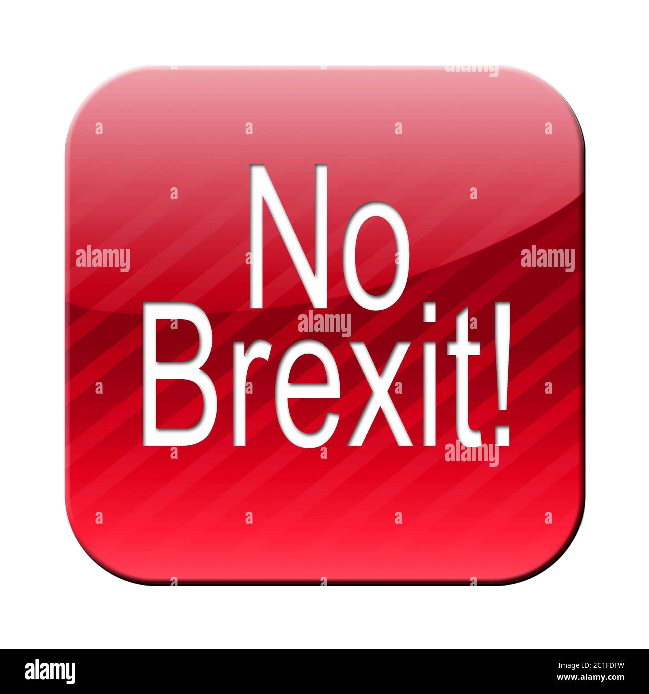 No brexit - pulsante 3D - simbolo Foto Stock