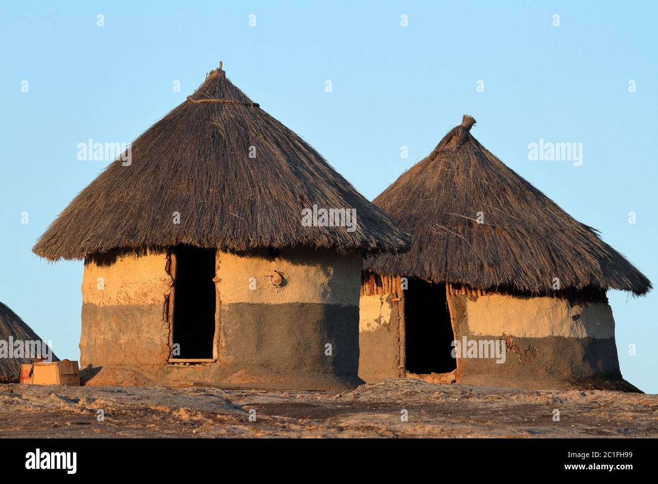 Case e villaggi in Zimbabwe Foto Stock