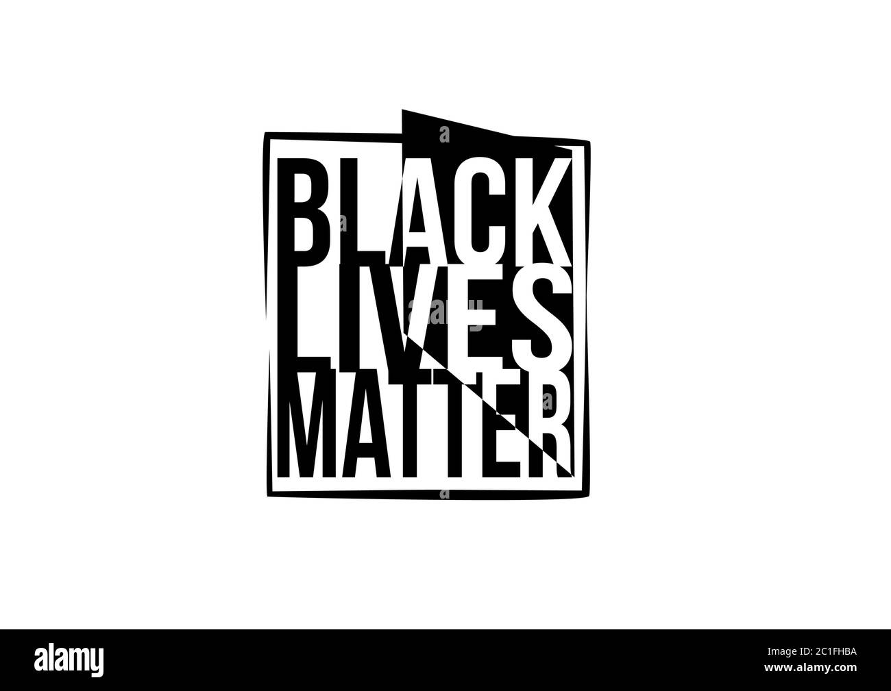 la vita nera è importante su sfondo bianco nell'illustrazione vettoriale Illustrazione Vettoriale