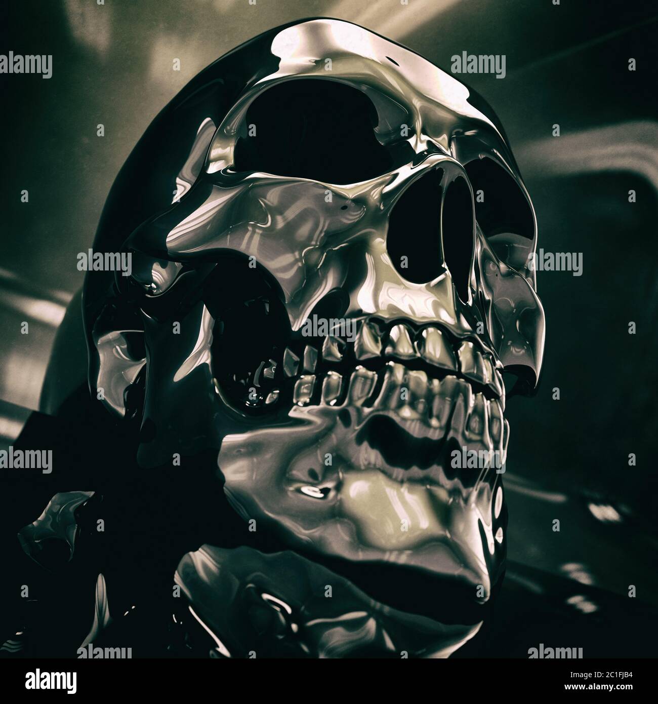 Immagine artistica del cranio umano Foto Stock