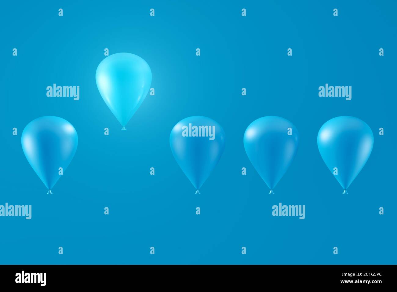 Balloon Stand out dalla folla e concetto diverso Foto Stock