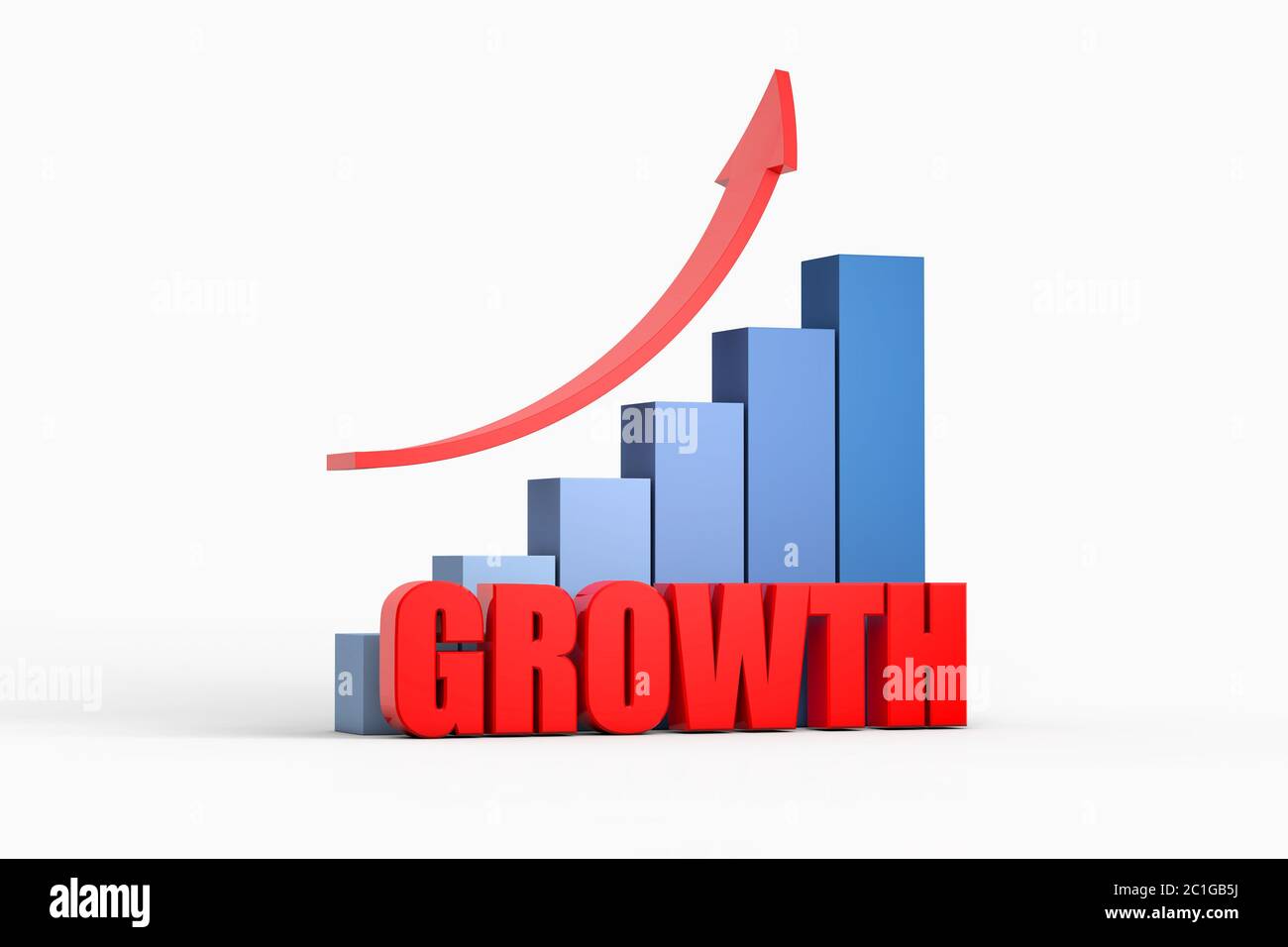 grafico e freccia con crescita, business concept Foto Stock