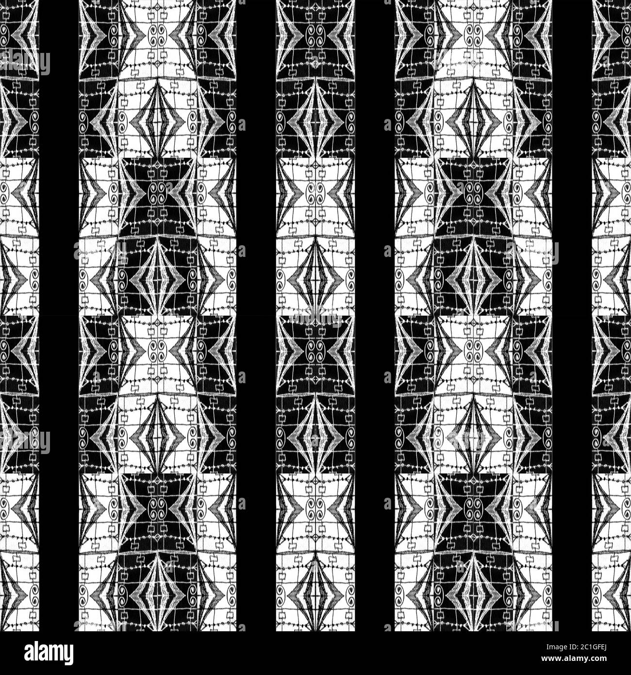 Schema senza giunture etniche a strisce geometriche Foto Stock