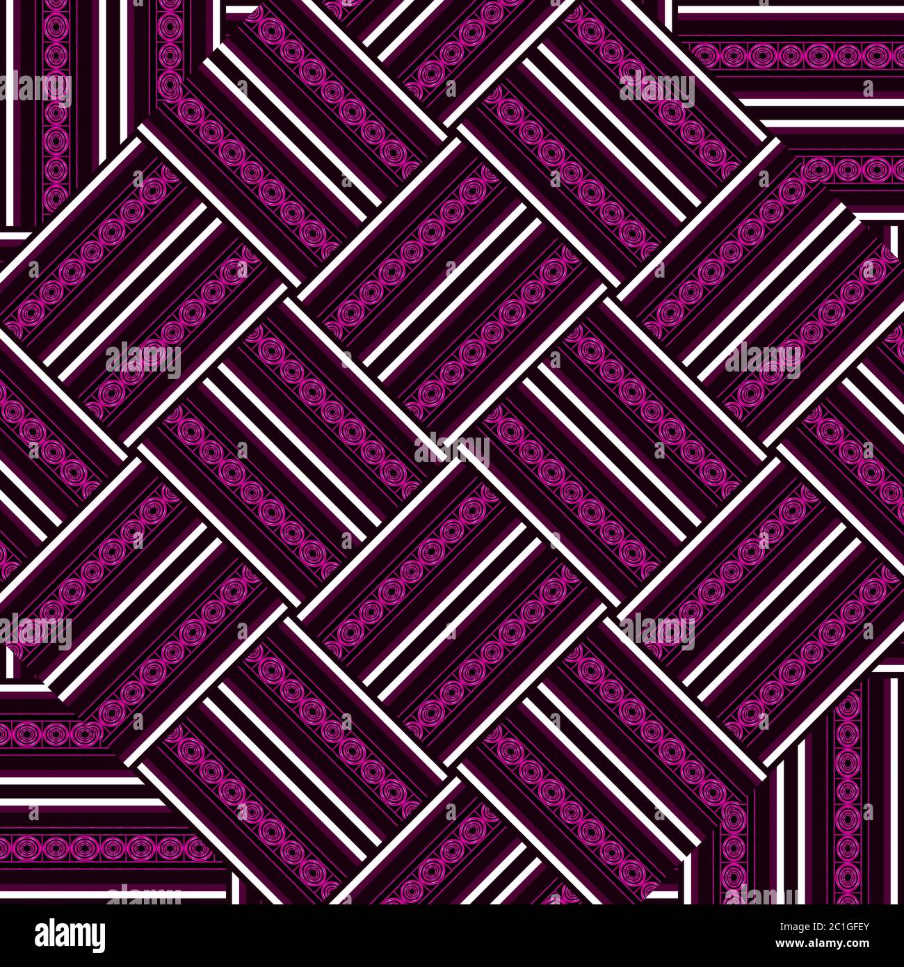 Modello etnico filettatura geometrica Foto Stock