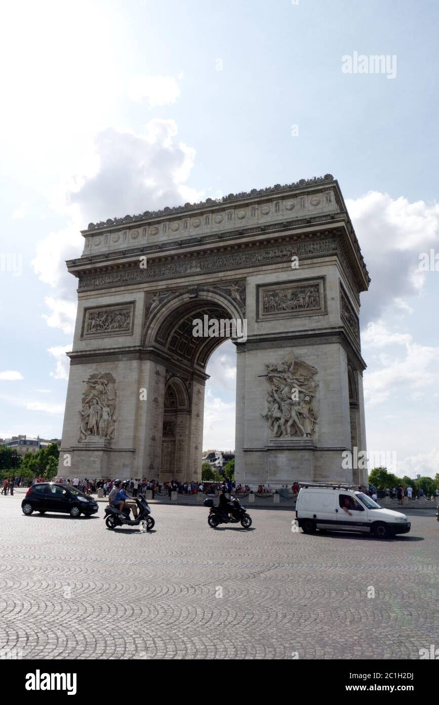 Arc de Triomphe Paris Francia Foto Stock