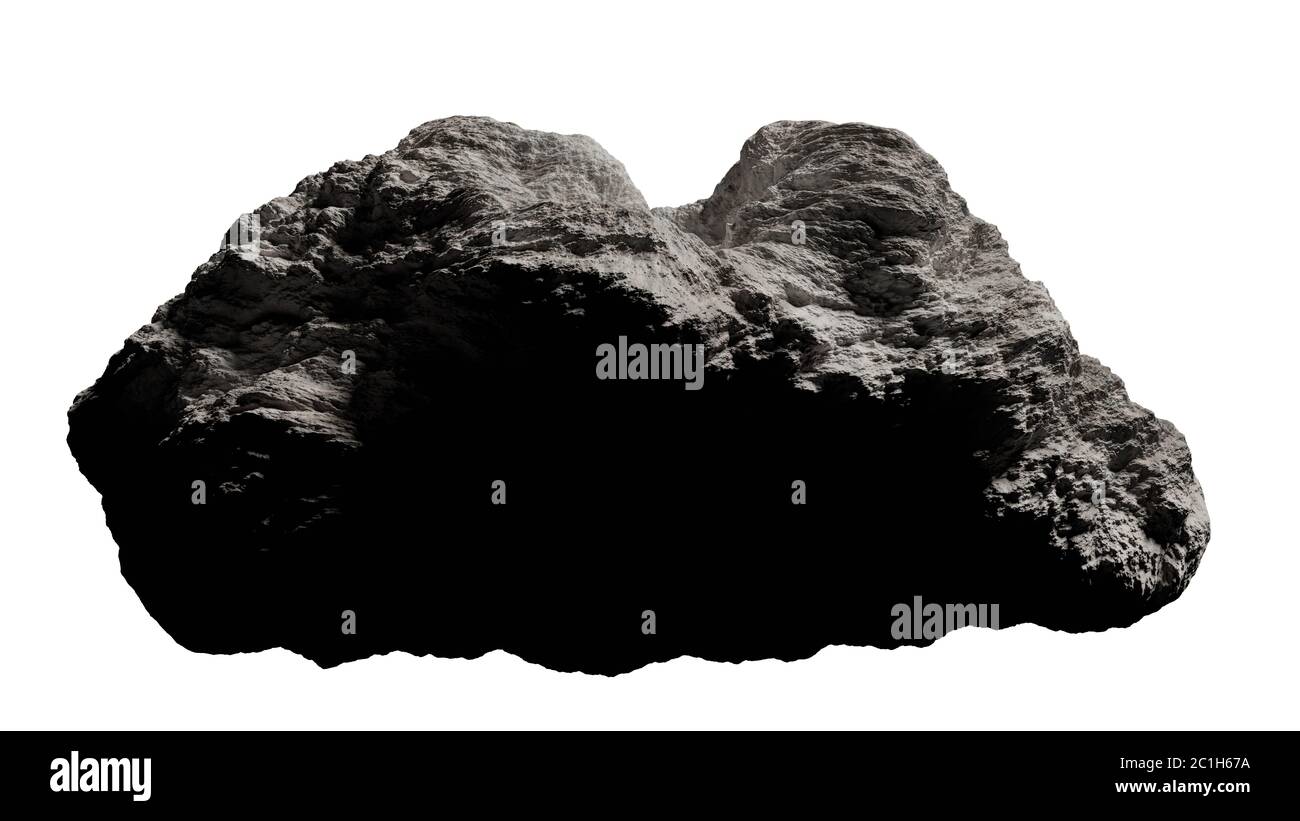 Asteroide isolati su sfondo bianco Foto Stock
