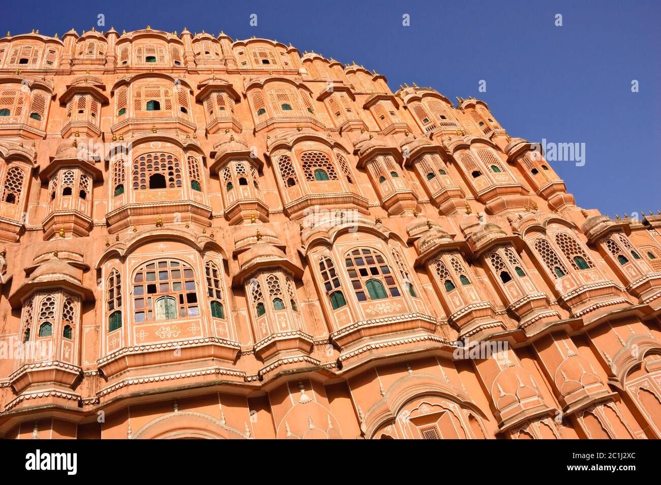 Palazzo dei venti (Hawa Mahal) a Jaipur, India . Foto Stock