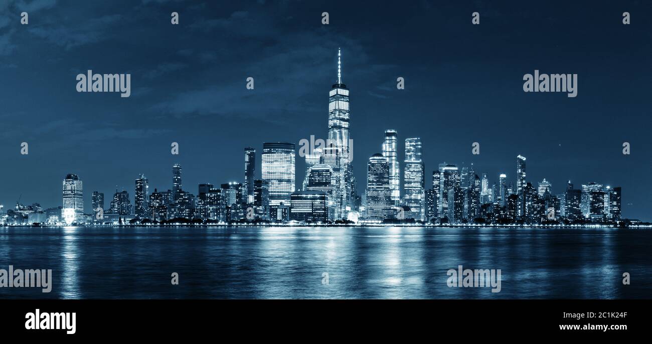 skyline della città moderna di new york Foto Stock