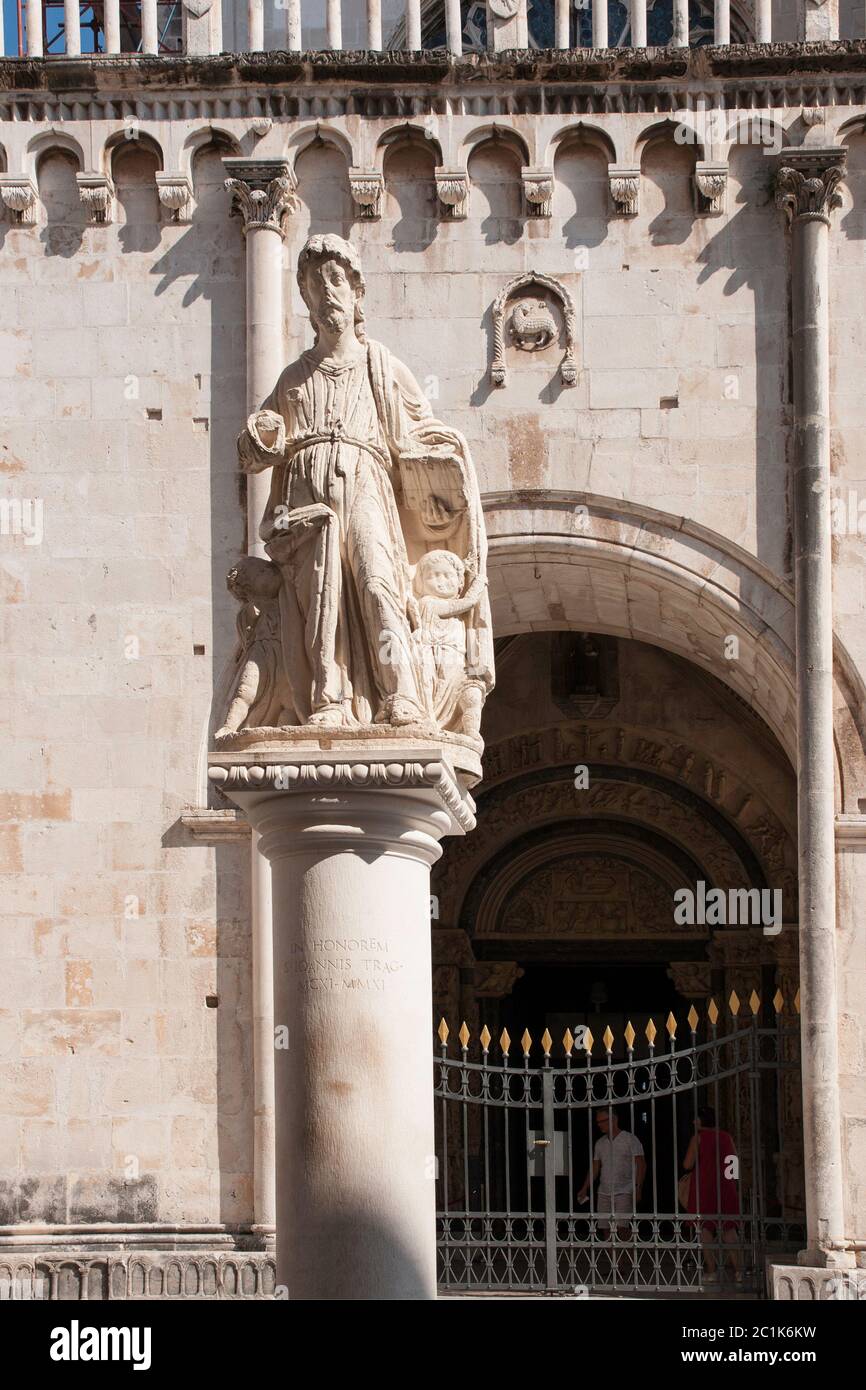 San Sebastiano di fronte al palazzo Cipiko Foto Stock