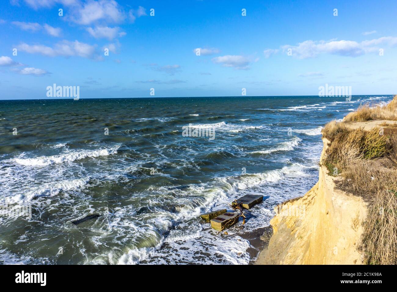 StÃ¼rmischer Tag an der OstseekÃ¼ste Foto Stock