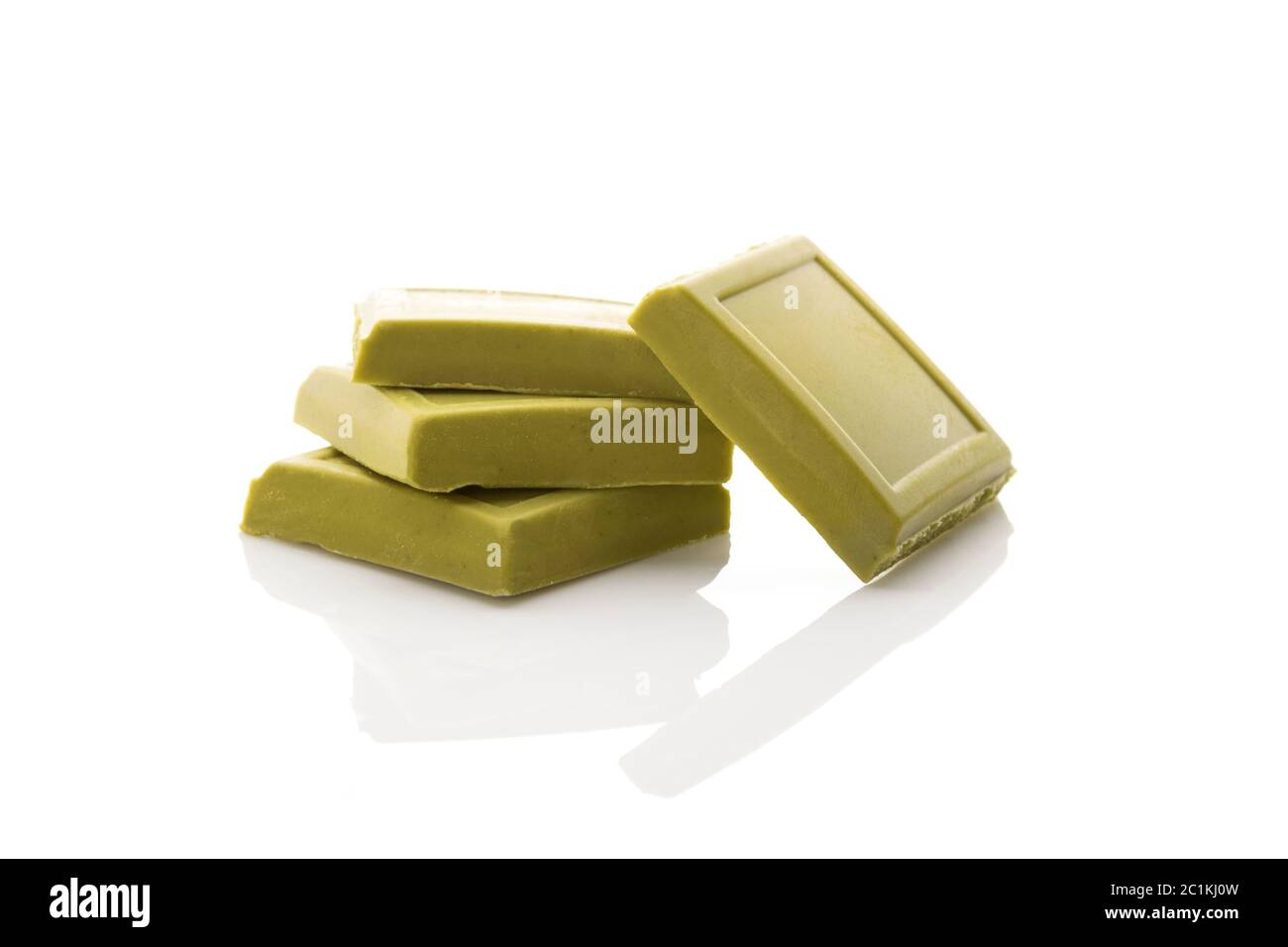 Cioccolato verde alla cannabis. Foto Stock