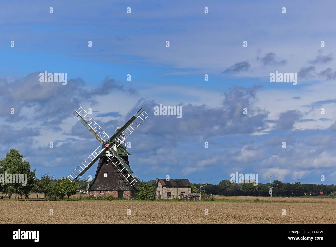 Mulino olandese RÃ¶Vershagen a Mecklenburg Foto Stock