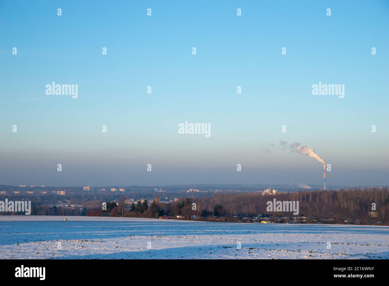Chemnitz in inverno Foto Stock