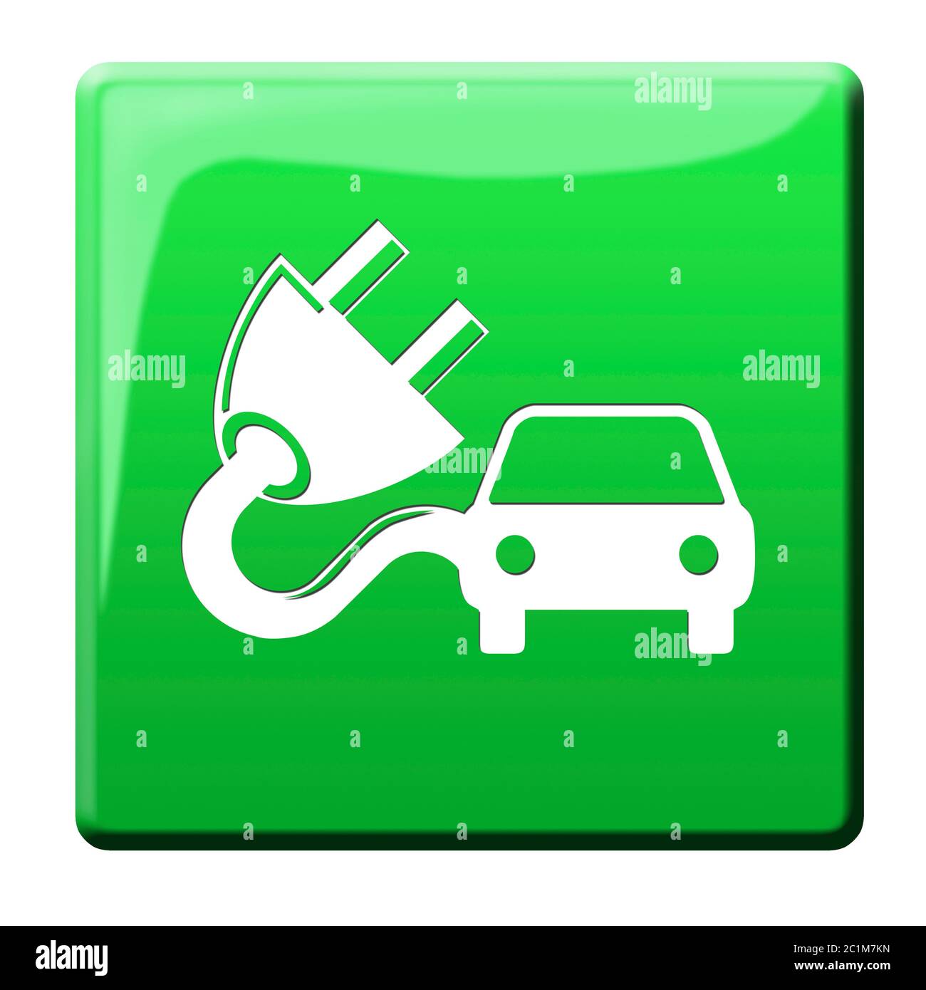 auto elettrica - icona con il simbolo Foto Stock