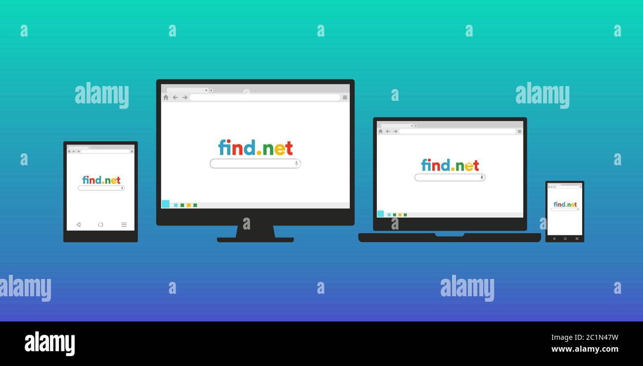Illustrazione vettoriale di vari dispositivi informatici, laptop, tablet e smartphone. Adatto per la progettazione di elementi di display multimediali. Illustrazione Vettoriale