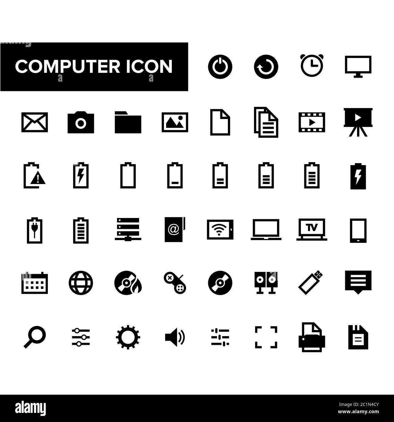 Semplice icona minimalista computer. Icona di notifica della tecnologia dei dispositivi informatici. Elemento grafico con firma tecnologica professionale. Illustrazione Vettoriale