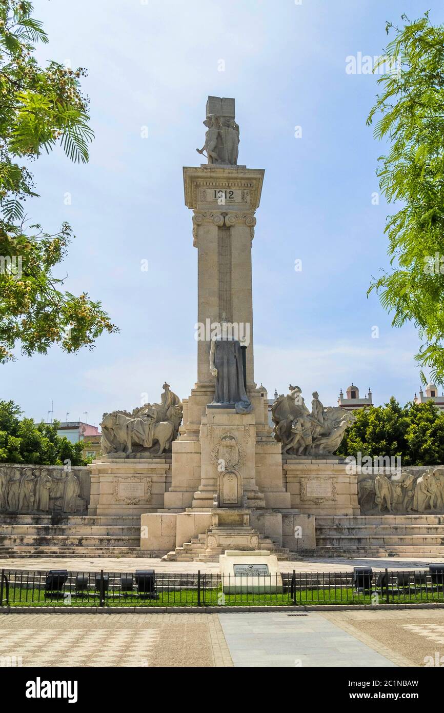 Spagna, Cadice - Monumento alla Costituzione del 1812 Foto Stock