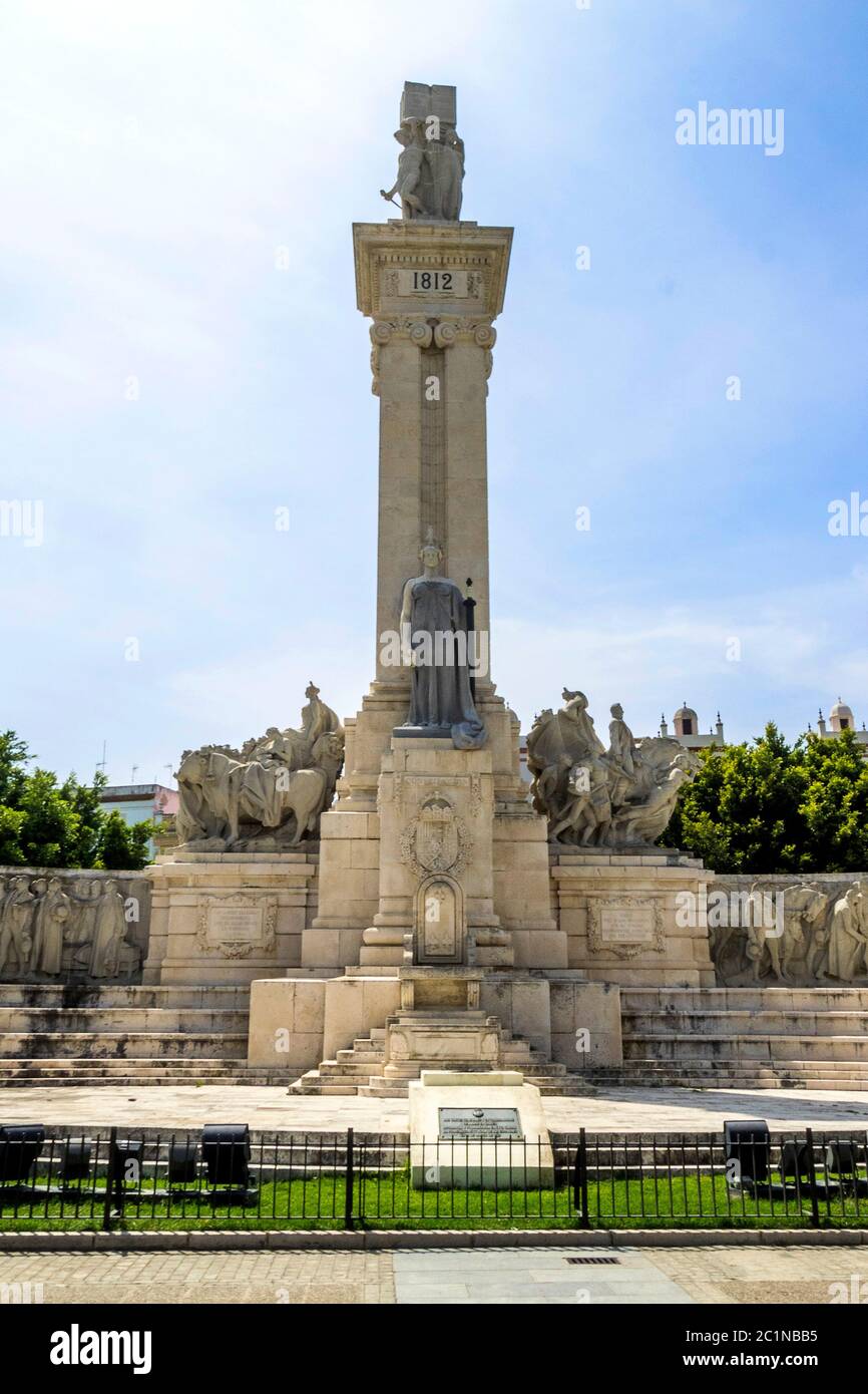 Spagna, Cadice - Monumento alla Costituzione del 1812 Foto Stock