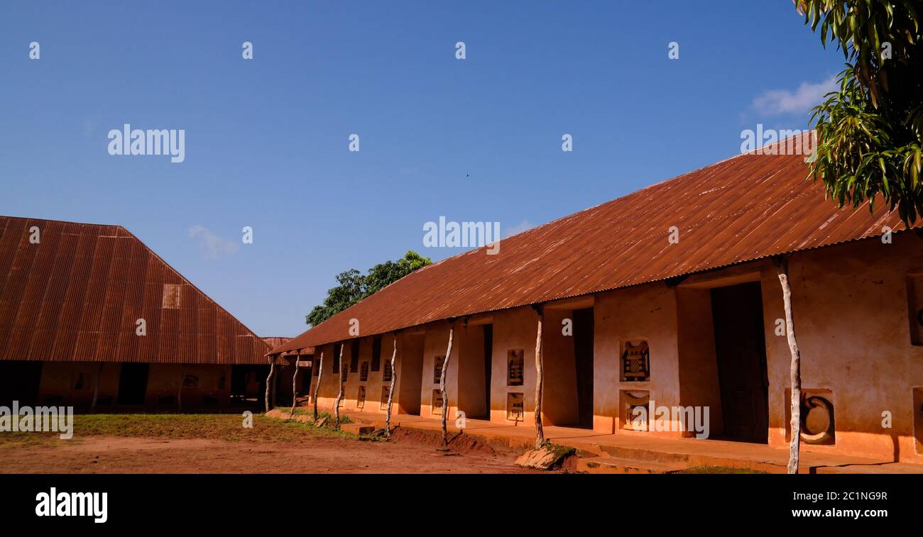 Vista sui palazzi reali di Abomey , Benin Foto Stock