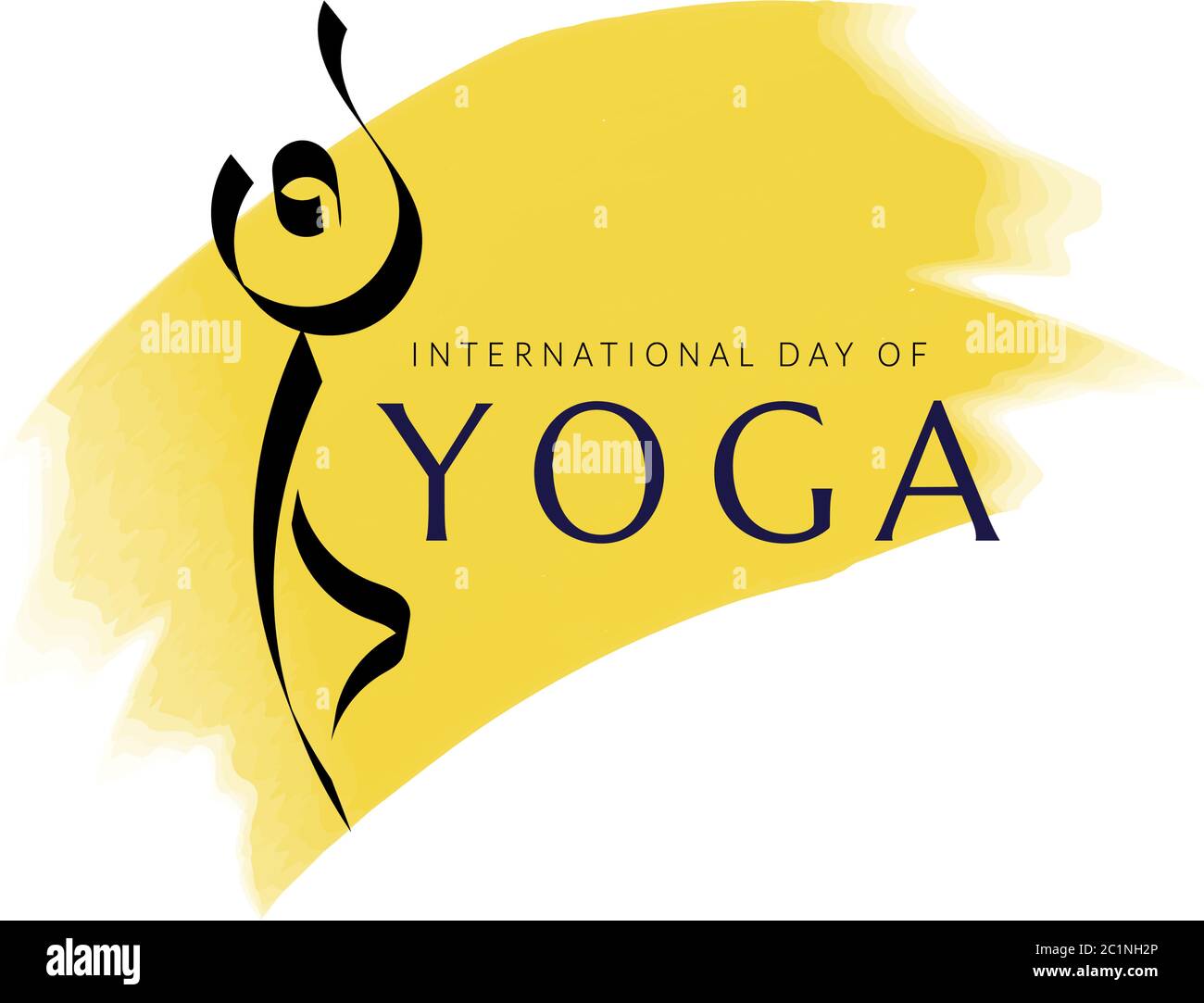 Illustrazione vettoriale della giornata internazionale dello yoga. Banner, brochure e poster per l'illustrazione vettoriale della Giornata Internazionale dello Yoga. 21 giugno festeggia la bacchetta Illustrazione Vettoriale