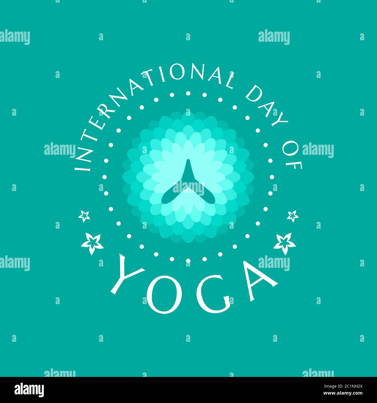 Illustrazione vettoriale della giornata internazionale dello yoga. Banner, brochure e poster per l'illustrazione vettoriale della Giornata Internazionale dello Yoga. 21 giugno festeggia la bacchetta Illustrazione Vettoriale