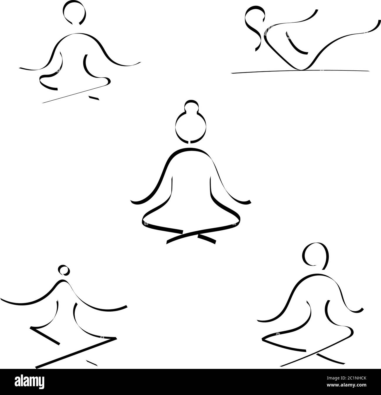 Illustrazione vettoriale della giornata internazionale dello yoga. Banner, brochure e poster per l'illustrazione vettoriale della Giornata Internazionale dello Yoga. 21 giugno festeggia la bacchetta Illustrazione Vettoriale