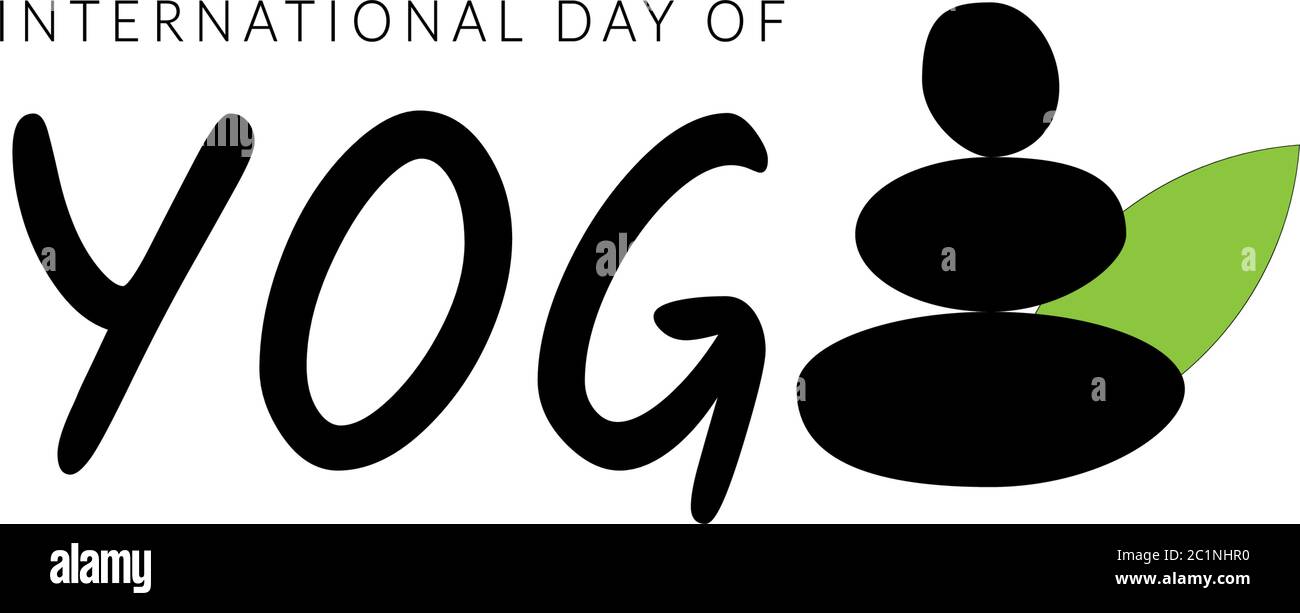 Illustrazione vettoriale della giornata internazionale dello yoga. Banner, brochure e poster per l'illustrazione vettoriale della Giornata Internazionale dello Yoga. 21 giugno festeggia la bacchetta Illustrazione Vettoriale