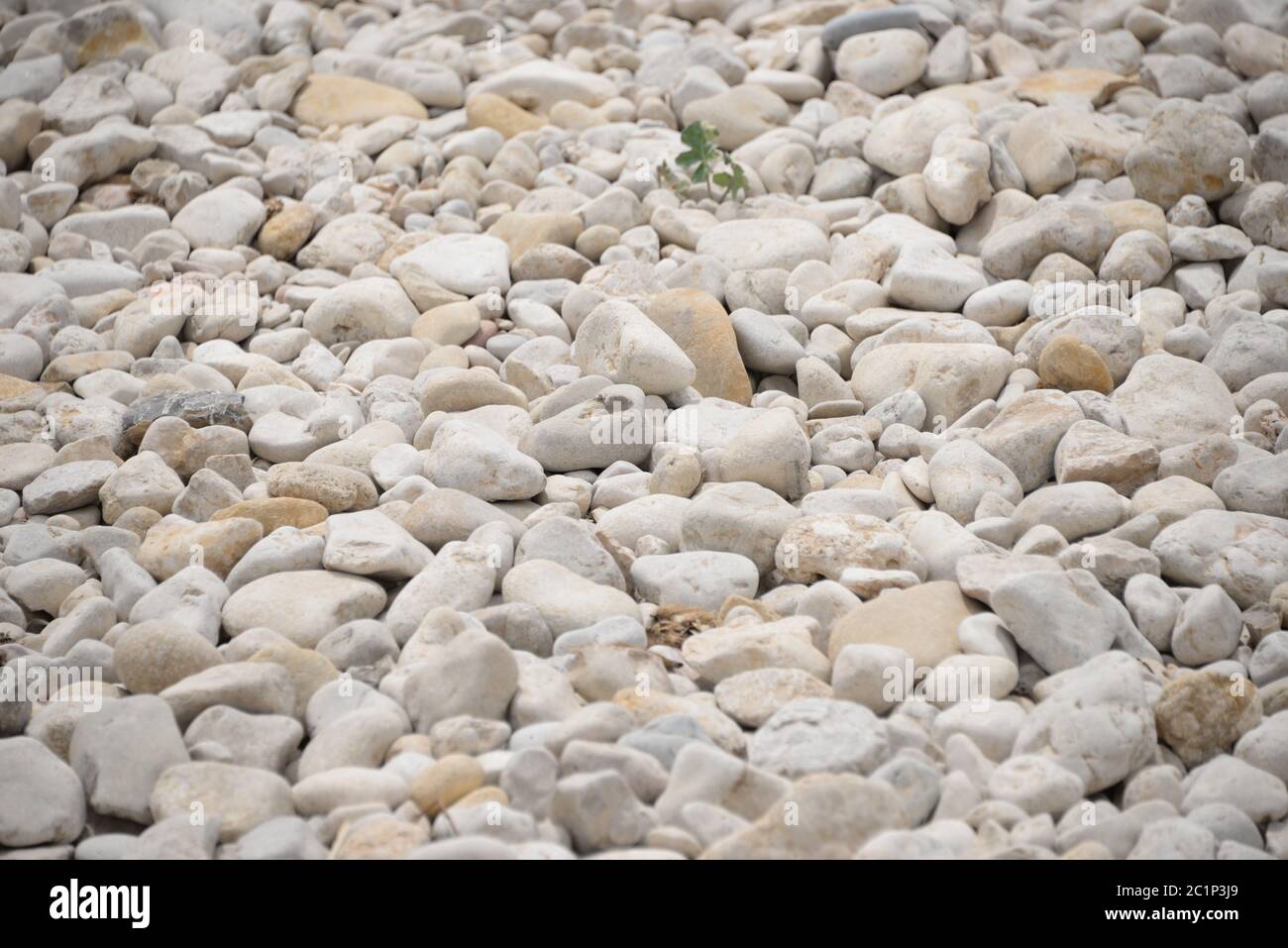 Pietre grandi, piccole, rotonde sul Mar Mediterraneo in provincia di Alicante, Spagna Foto Stock