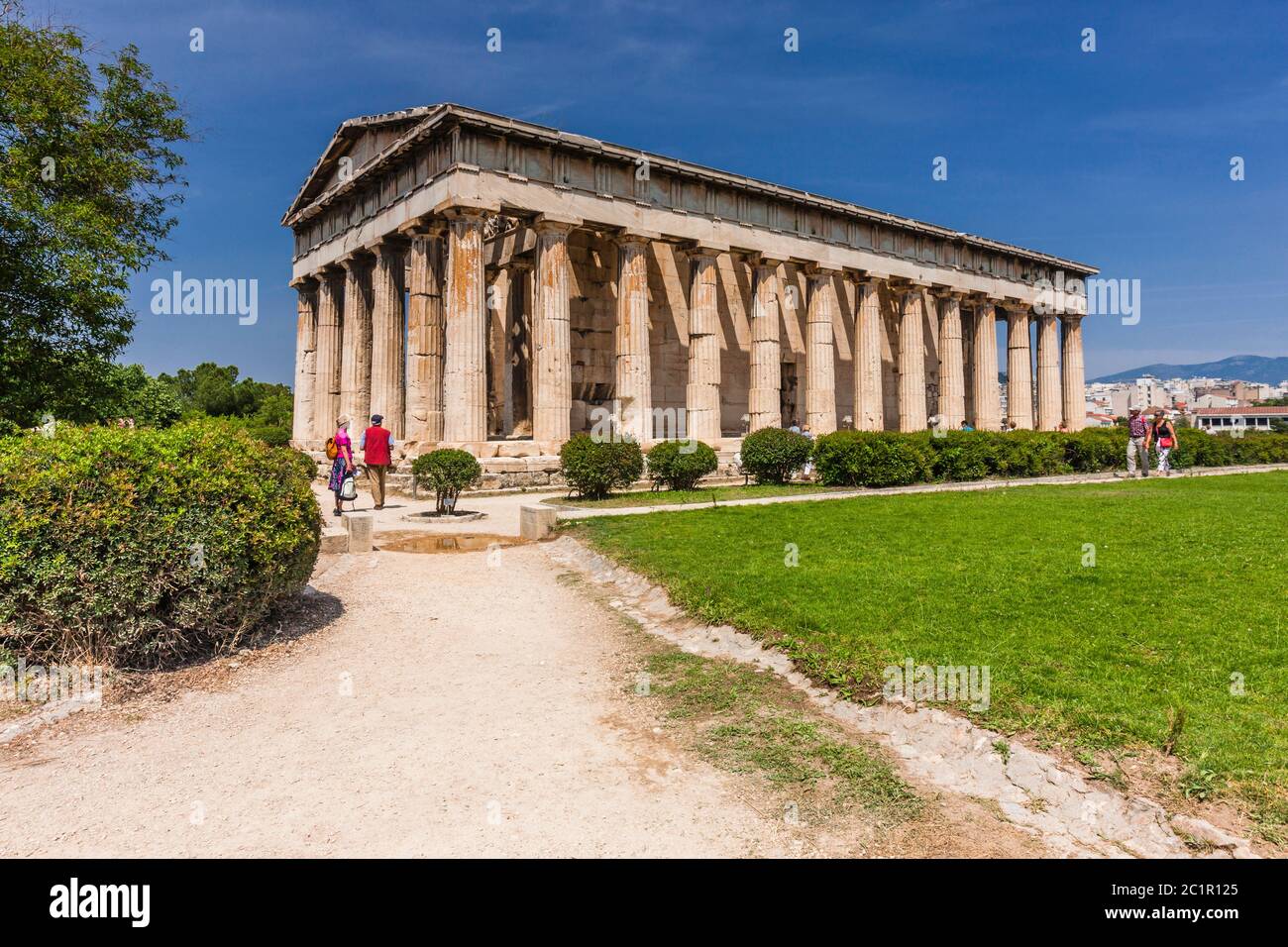 Tempio di Efesto, Efaiolo, anche Efesteo, sulla cima della collina di Agoraios Kolonos, Atene, Grecia, Europa Foto Stock