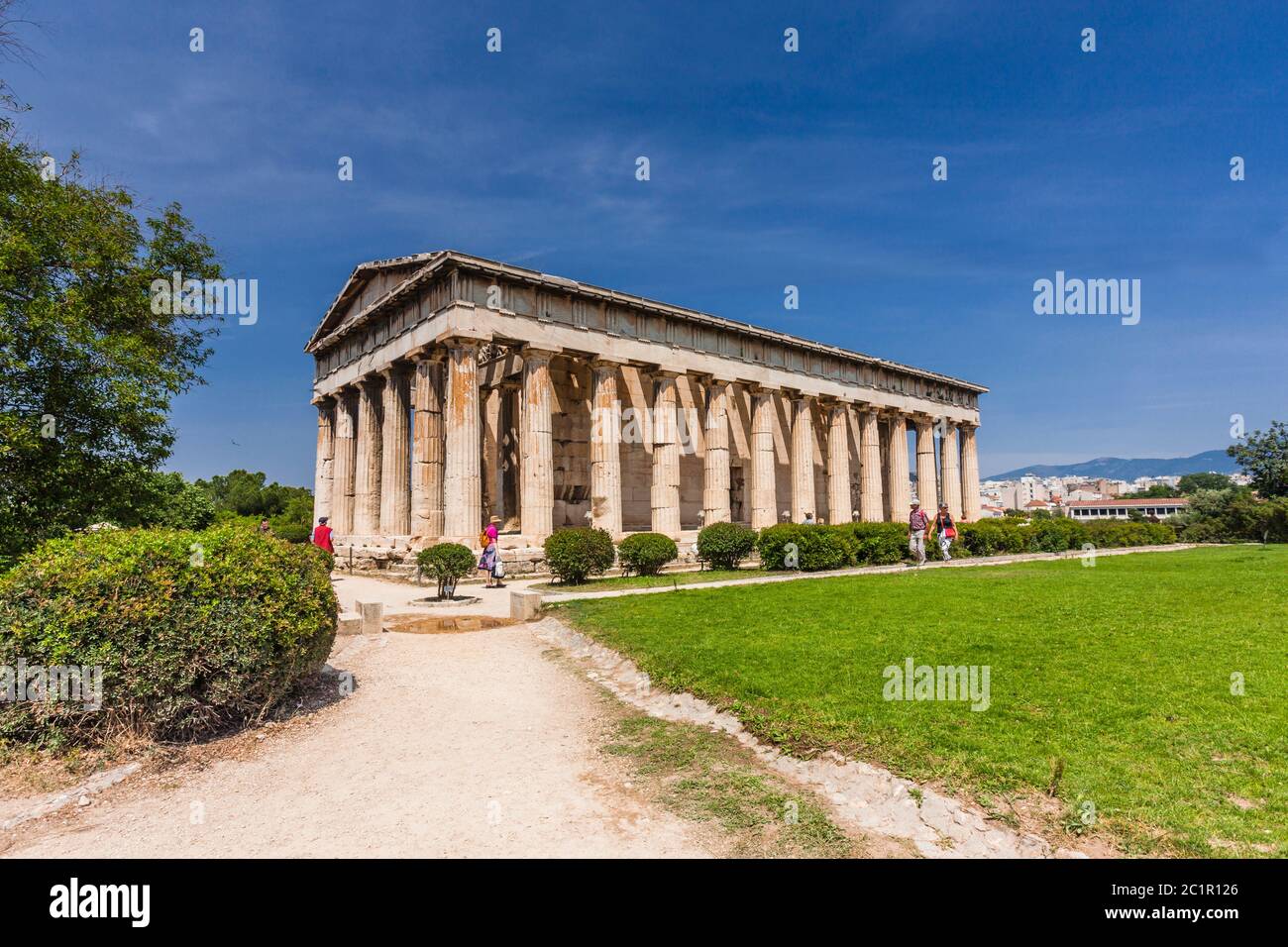 Tempio di Efesto, Efaiolo, anche Efesteo, sulla cima della collina di Agoraios Kolonos, Atene, Grecia, Europa Foto Stock